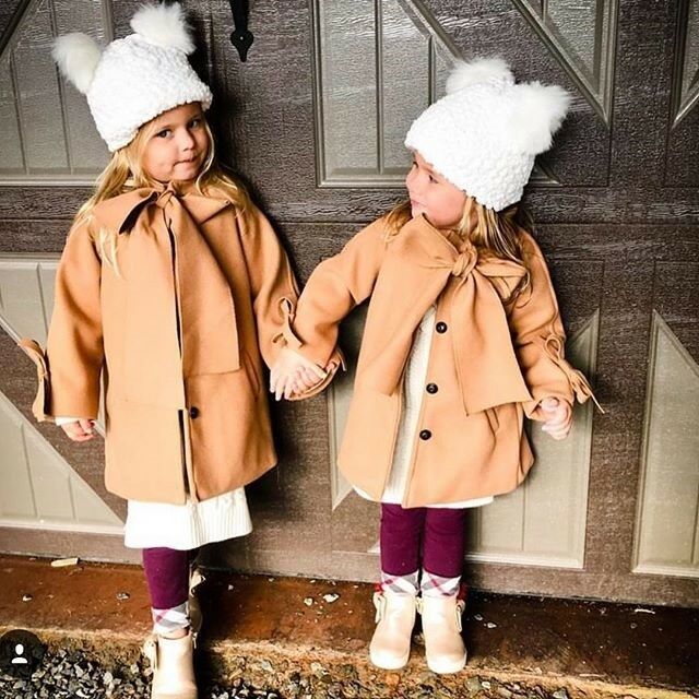Peuter kinderen baby meisjes winter warme strik jas overjas buitenkleding jas parka lange mouwen kleding