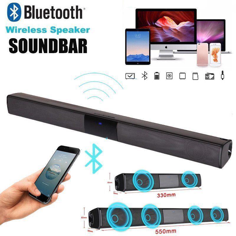 Yiwa Wireless Bluetooth Sound Bar Speaker System TV Home Theater Soundbar Subwoofer