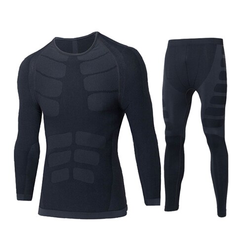 Winter Thermal Underwear Sets Men Long John Brand Quick Dry Anti-microbial Stretch Men's Thermo Underwear Male Warm Long Johns: As shown2 / M