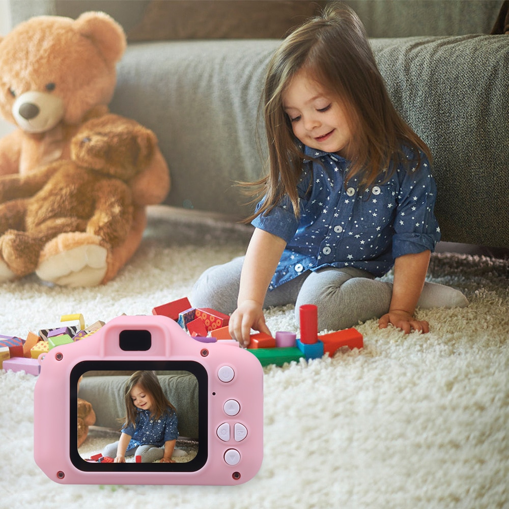 Kebidu-Mini cámara de dibujos animados para niños, cámara de fotos Digital HD, para niños y niñas, para tomar fotos, juego de idiomas