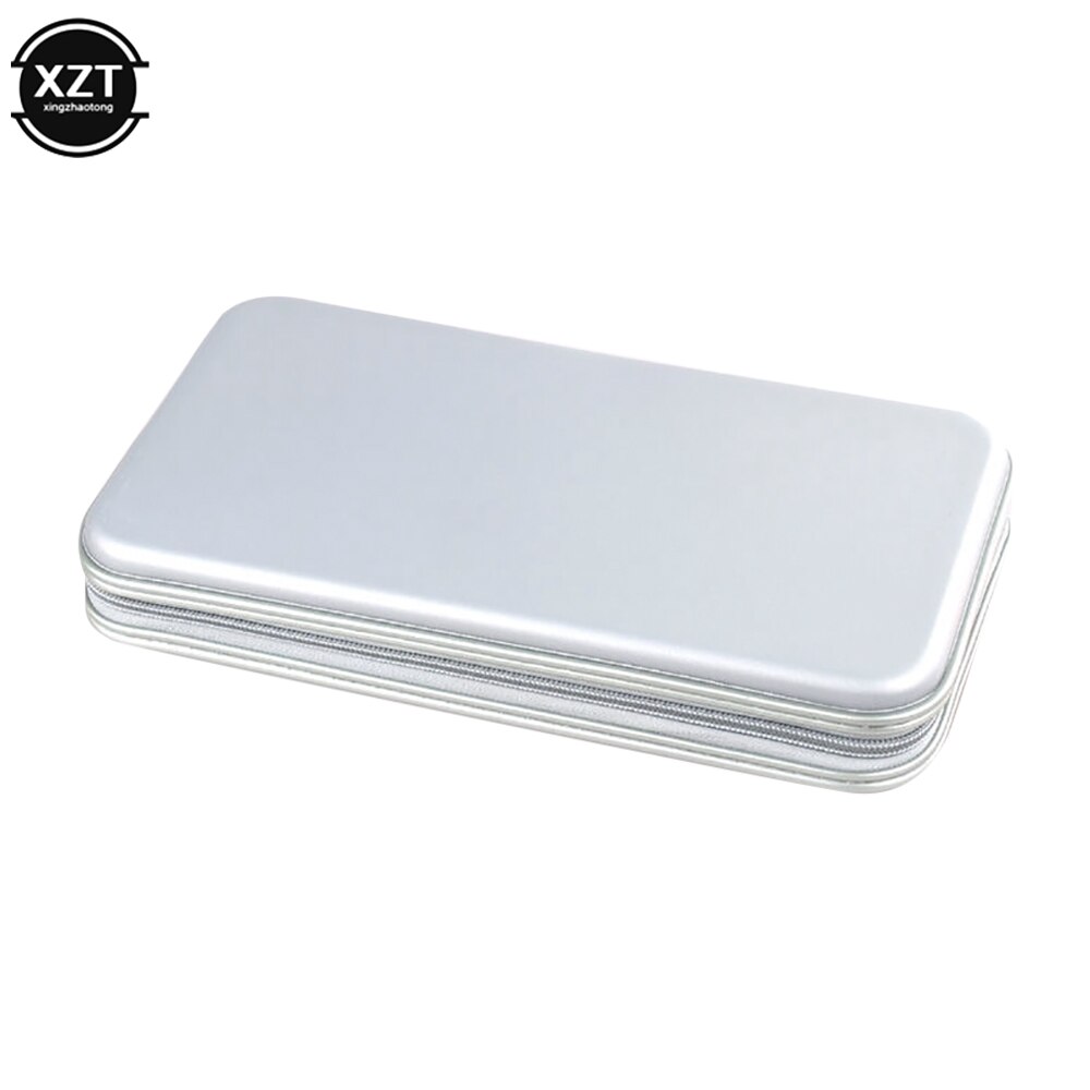 CD Case Waterproof Compression CD Package 80 Disc Capacity For Home Office And Travel Storage CD Bag with Zipper: silver