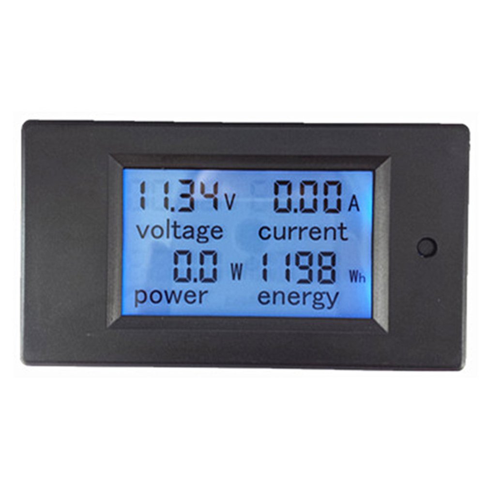 Blauwe Achtergrondverlichting Dc Digitale Panel Voltmeter Amperemeter Ingebouwde Shunt Lcd Voltage Stroomverbruik Meter: Default Title