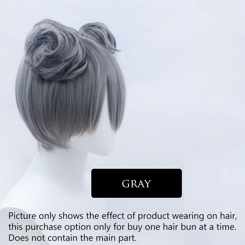Postiche Synthétique à réinitialisation pour Femme, Chignon, Rose, Rouge, Blonde, Bleu, Extension de Cheveux, Accessoires de Cosplay