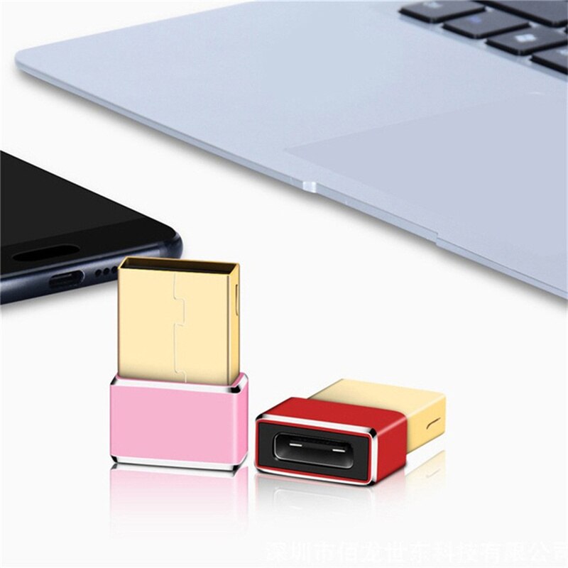1pc USB 2.0 Männlichen Zu Typ-c Weibliche Konverter Adapter USB Zu Typ-c Konverter Computer Telefon Adapter Laptop PC Ladegerät Energie Pack