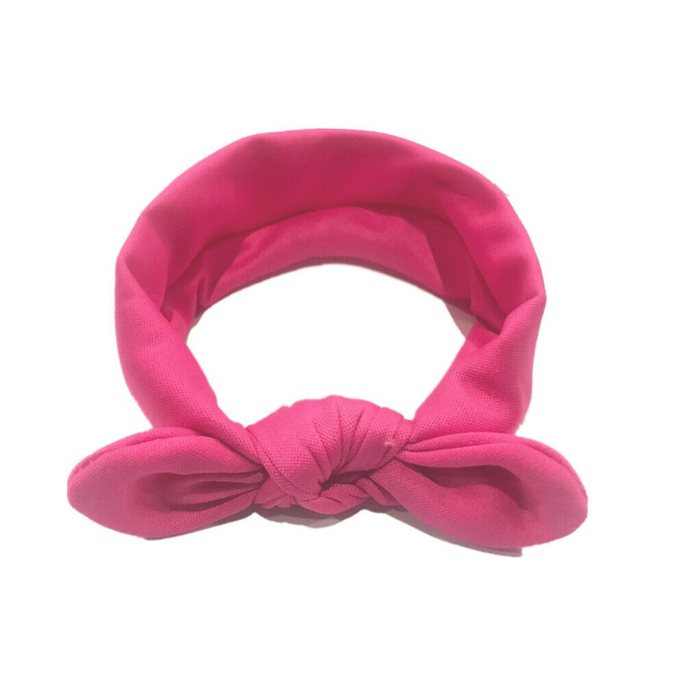 Emmababy Solid Schattige Kinderen Meisje Baby Elastische Doek Peuter Bloem Boog Hoofdband Haarband