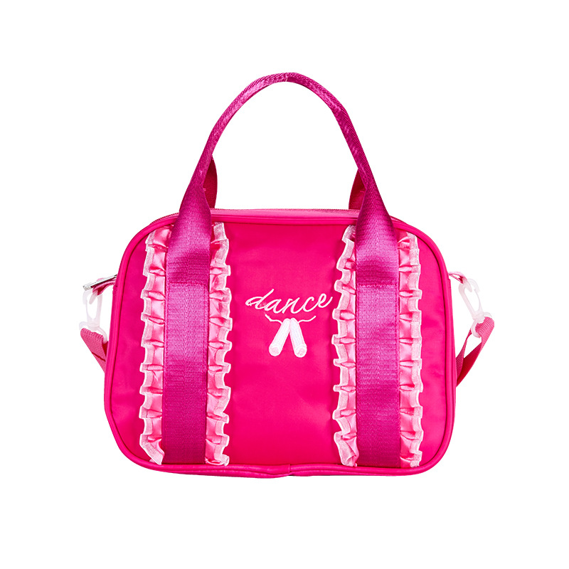 Ruoru-bolsas de encaje para Ballet para niñas y mujeres, paquete de mochila de baile para bebé, bolso de mano para Ballet: Rojo