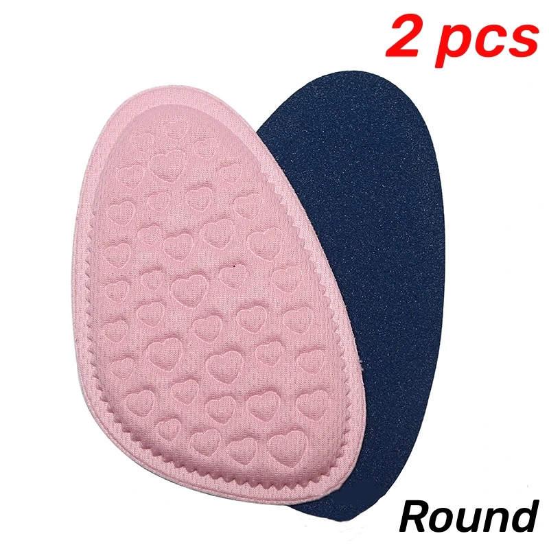 Plantillas para el antepié para mujer, zapatos de tacón alto, antideslizantes, alivio del dolor, almohadillas de inserción redondas, cojín para el dedo del pie, suela para el cuidado de los pies, 2/4/Uds.: Transparente