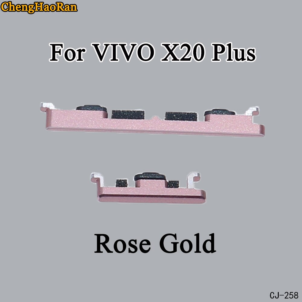 Conjunto Para VIVO X20 X20 1 ChengHaoRan Além de volume de Energia botão mute botão lateral substituição de peças de reparo: X20 Plus-Rose Gold