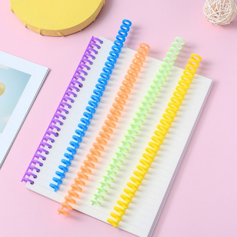 5pcs 30 Hole Loose-leaf Plastic Binding Ring Spring Spiral Rings for 30 Holes A4 A5 A6 Paper Notebook Stationery Office Supplies
