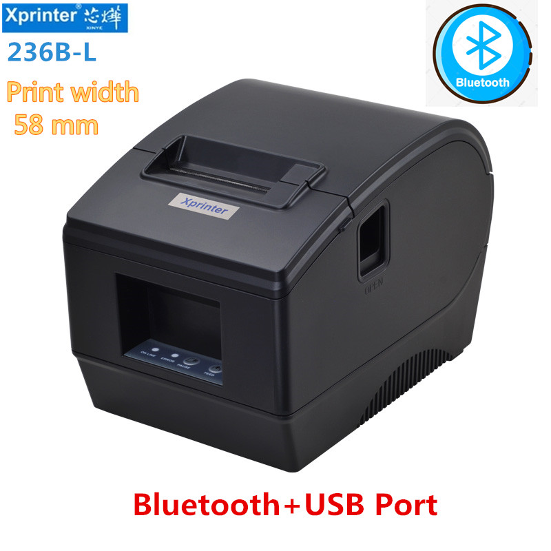 XP-236B/236BL 20-60mm barcode printer sticker printer 58mm receipt printer POS printer Qr code the non-drying label printer