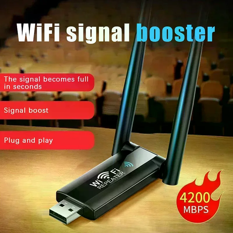 USB Wifi Repeater 300M Wi-Fi Signal Booster 2.4G Wireless Extender Wi Fi Adapter For Desktop PC Laptop Signal Amplifier Repeater