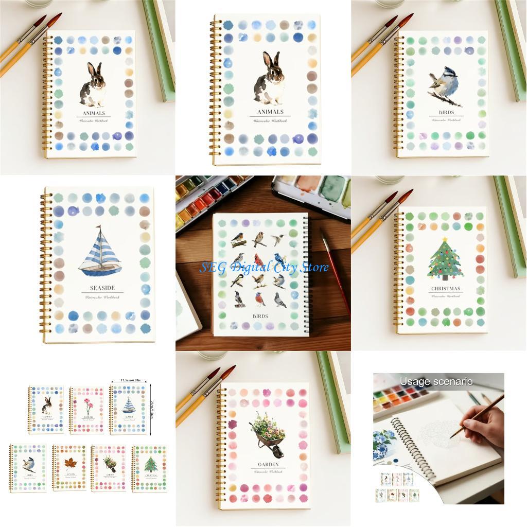 U75B Travel Watercolor Set 12 Color Watercolour Paint Watercolour Workbook and Brush