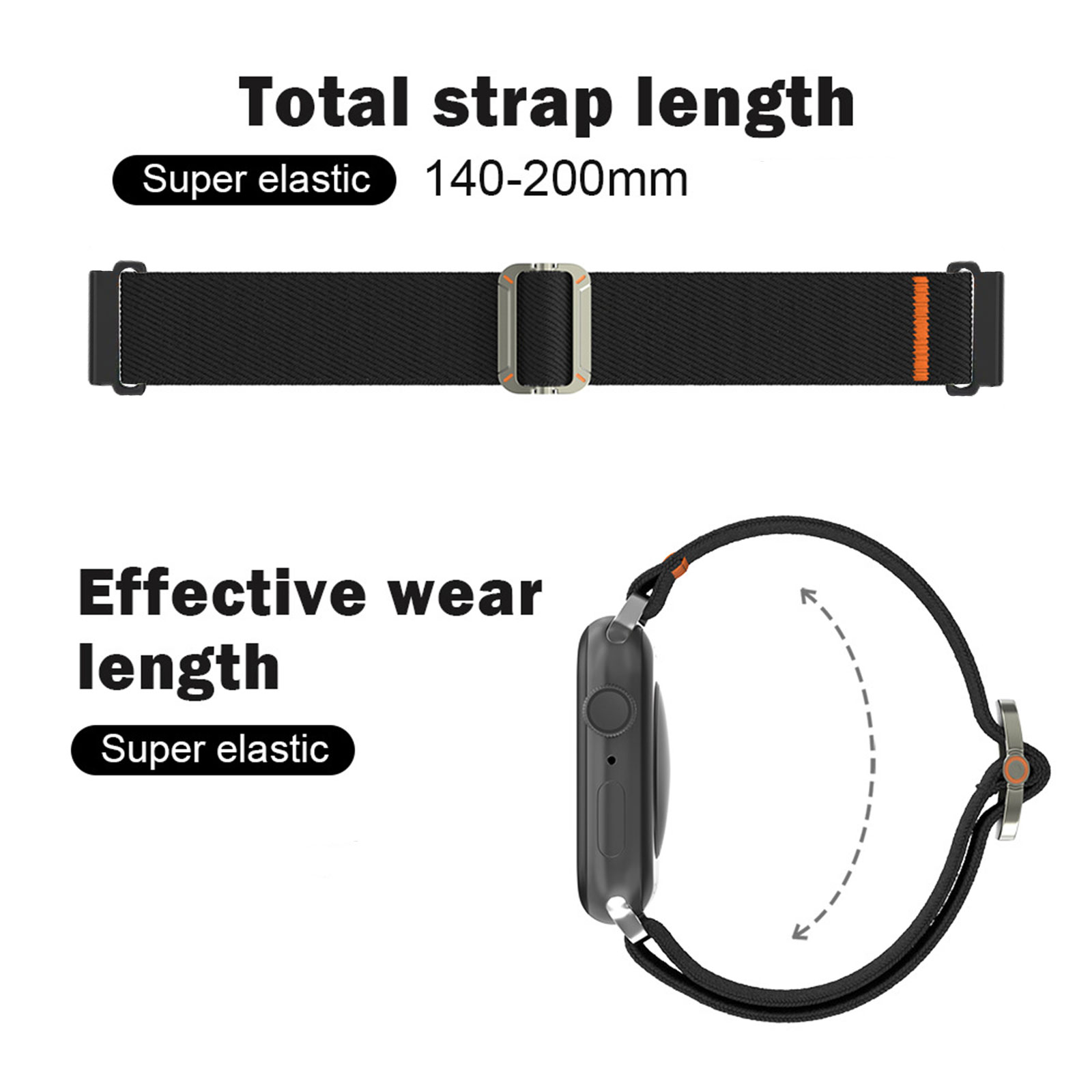 Stretchy Band for Amazfit Stratos 3/Stratos 2/Stratos Band, Soft Nylon Elastic Braided Strap