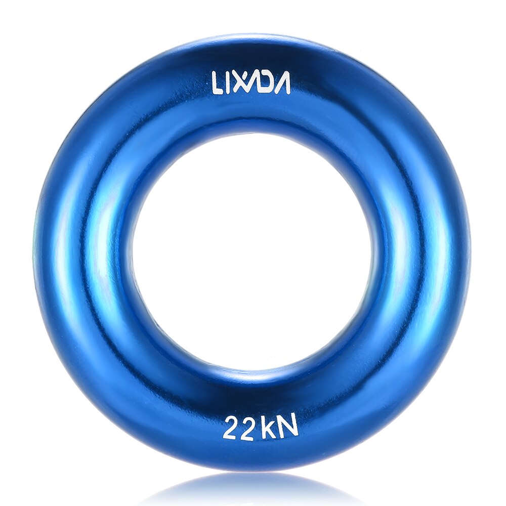 Lixada – hamac d&#39;escalade en aluminium, anneau de Rappel en plein air, équipement de sécurité et de sauvetage, 22KN: Bleu