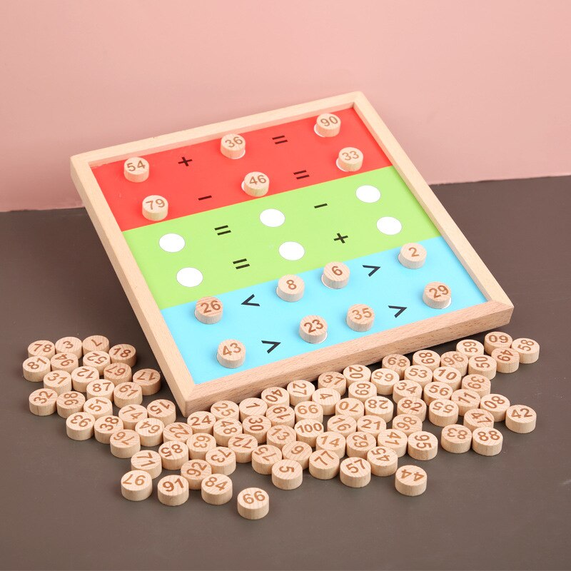 Vroegschoolse Leermiddelen 1-100 Sudoku +/- Computing Met Nummers Anti-Smashing Schoenen P. 45 Wiskunde Enlighten Kinderen