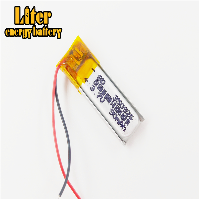 Batterie Rechargeable li-po 3.7V 90mAh, 350926 Lithium polymère, pour Mp3 MP4 MP5 GPS PSP mobile bluetooth