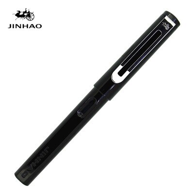 JINHAO 599 fountain Pen School Office supplies man women luxury brand writing pens business pen with 5pcs ink sac: black