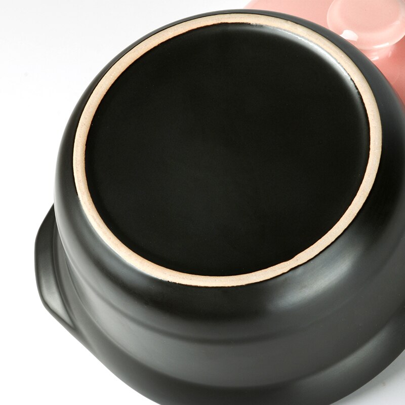 Casserole High Temperature Health Soup Pot Korean Style Color Cover Wide Mouth Soup Pot Open Fire Casserole Household Shallow