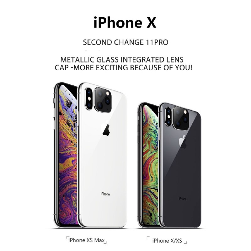 Mobile Phone Lens for IPhone X XS Max 10 Seconds Change 11 Pro Camera Lens Protector for 11Pro Max Metal Glass Protective Cover