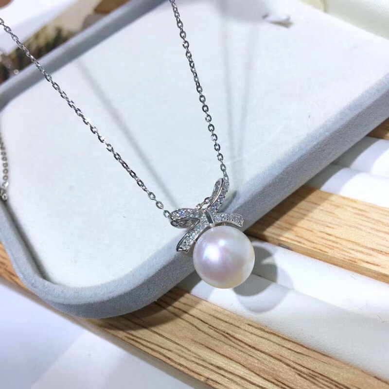 YIKALAISI 925 Sterling Silber Schmuck Perle Anhänger Feine Natürliche Perle schmuck 9-10mm Anhänger Für Frauen