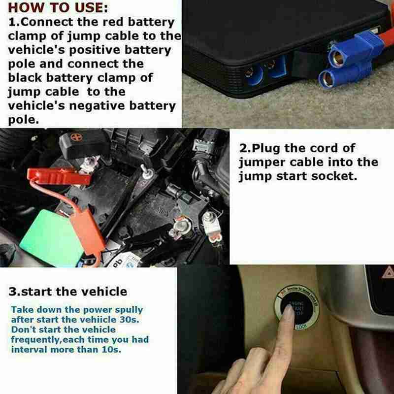 Car battery converter portable mini ultra-thin car jump starter mobile power 12V engine battery charger booster car battery star