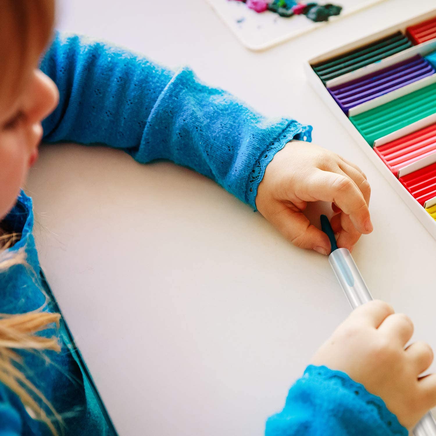 Polymer Clay Tool Flexible Carbon Steel Cutter Blade Acrylic Roller Sheet Backing Board for DIY Shaping Modelling Sculpting Tool