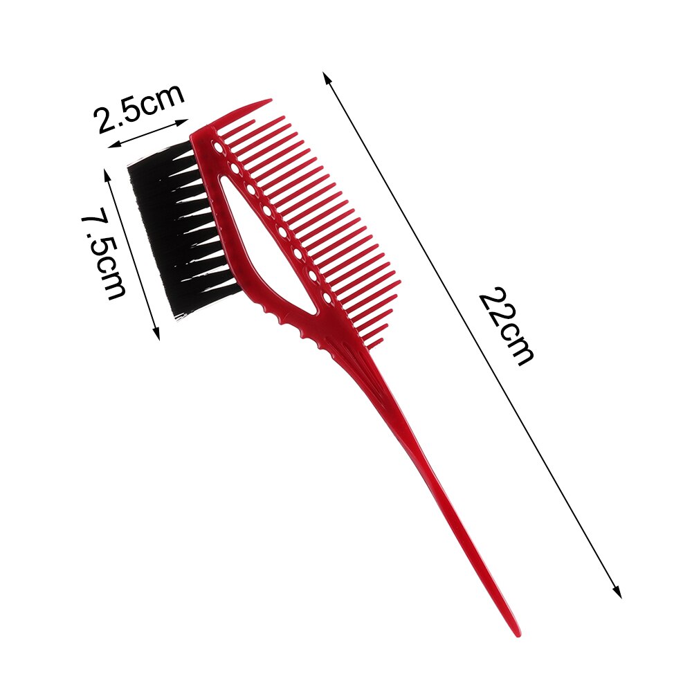 Pincel tinte cabello de doble cara de plástico para salón de mezcla de coloración, herramienta de peluquería, 1 unidad