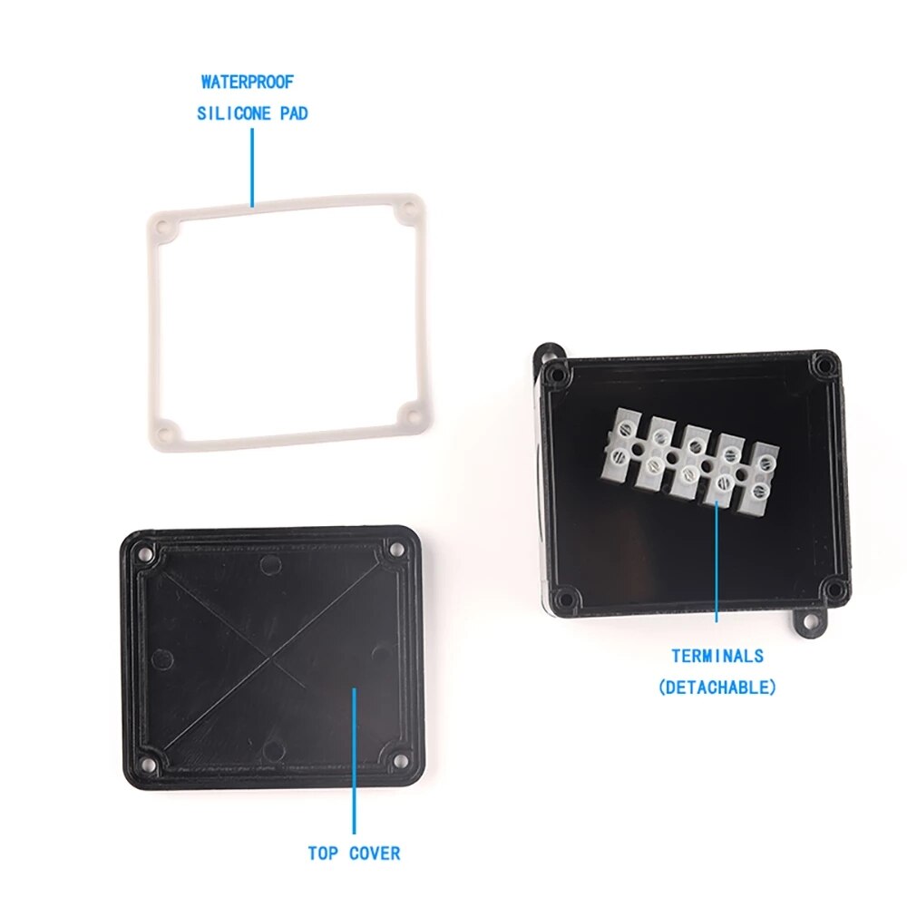 Outdoor Waterproof Electrical wiring Junction Box IP68 41A/450V With Terminal Can Cut Holes Connection Cable Wire Connector