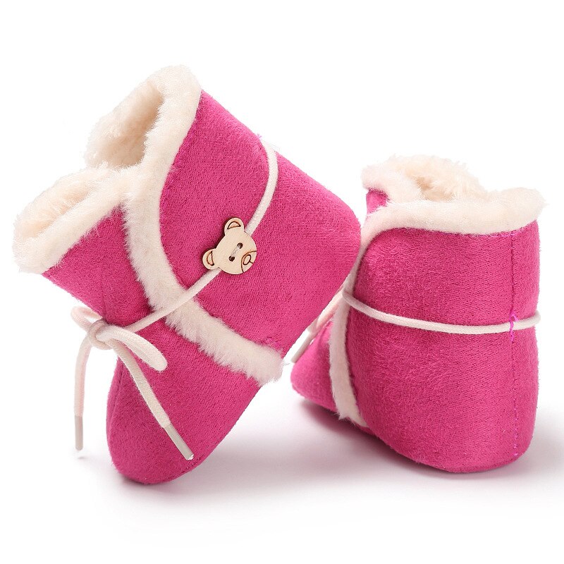 Solid Soft baby baby Meisje laarzen Pasgeboren Snekers Sneeuw Schoenen Peuter Warm Winter Cartoon Baby Laarzen Meisje Schoenen