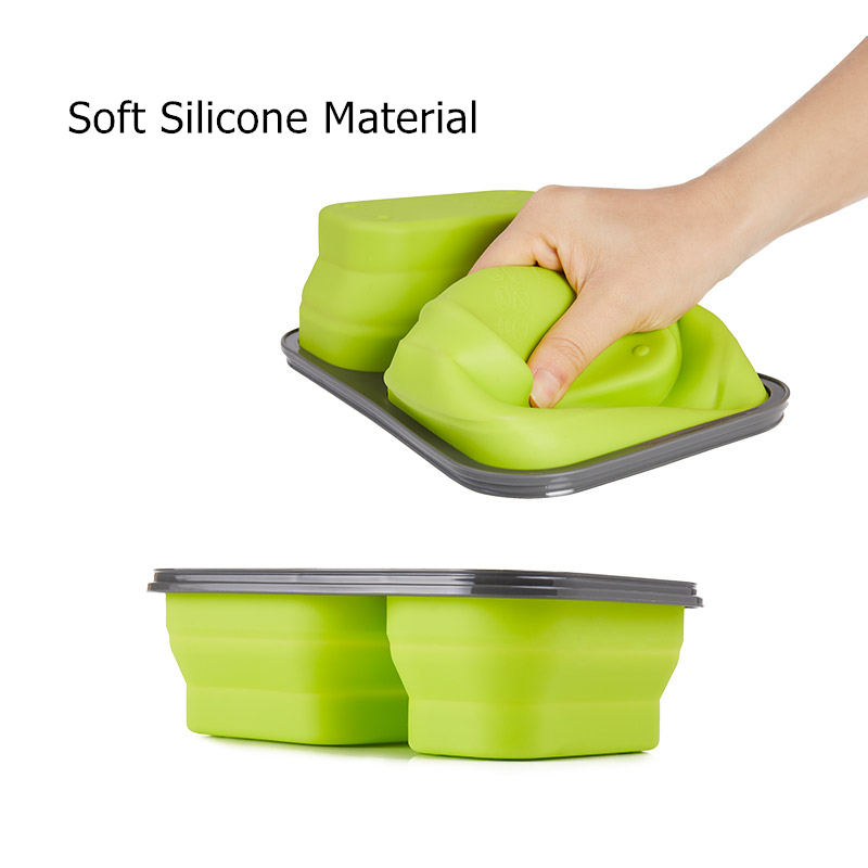 Naturehike Portable Foldable Outdoor Tableware Silicone Collapsible Lunch Box Camping Cutlery Cookware Food Storage Container