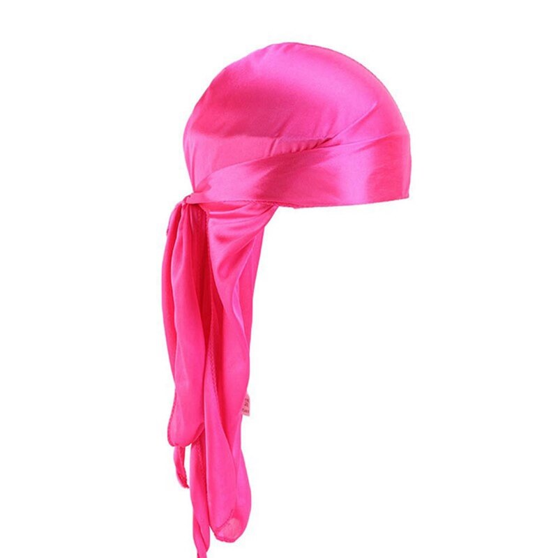 Durag en Satin pour homme, bandeau de , bandana, Turban rose, Pirate, bandeau pour homme en soie, 1 pièce: RH