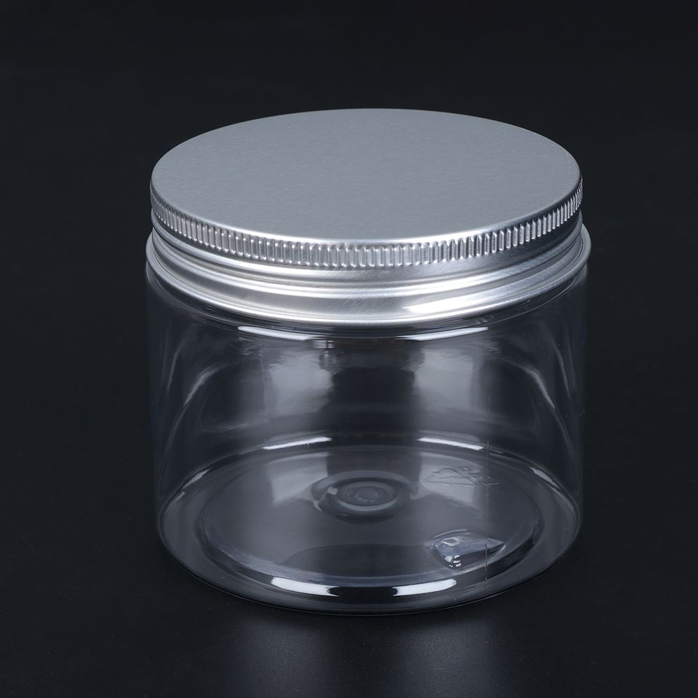 1PC Aluminum Cover Storage Box Transparent Plastic Tin Bottle Empty Jar Cosmetic Lip Balm Container Oil Wax Tin Pot