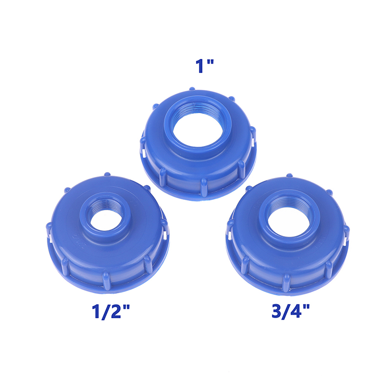 1PC Durable IBC Tank Fittings S60X6 Coarse Threaded Cap 60mm Female Thread To 1/2 ", 3/4", 1 " Water Tap Adapter Connector