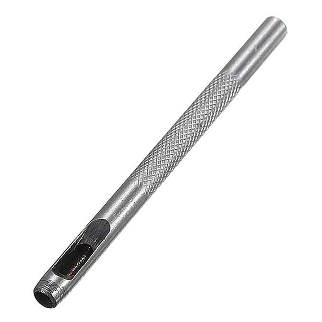 1 ud. De puntadas de costura, suministros de punzonado, punzón de hierro, herramientas de punzonado, herramienta de artesanía de cuero, perforadora, mango de madera: 3.5MM