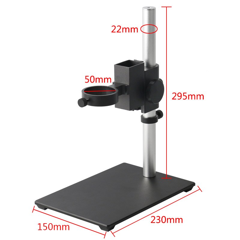 40Mm/50Mm Grote Adjsutable Stereo Digitale Industrie Lab Microscoop Lens Tafel Stand Dual Ring Houder: 50MM B