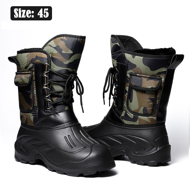 Winter Angeln schuhe wasserdicht Angeln Gummi stiefel Nicht-Unterhose Plus samt Waten Halten warme Schnee schuh Fliege angeln draussen produkt: Stil A-45