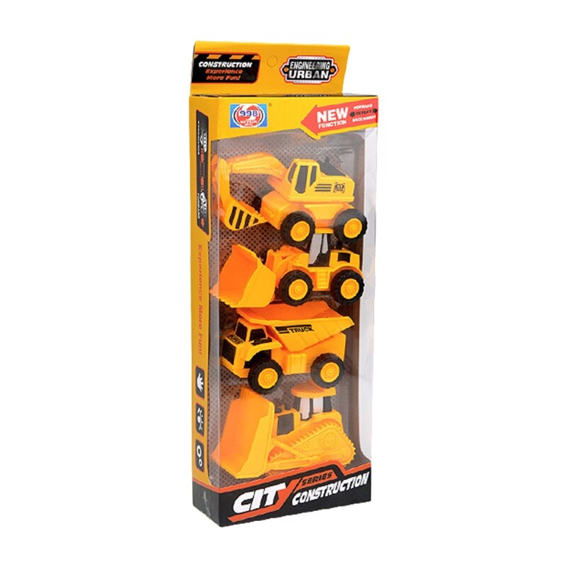 Graafmachine Dump Truck Speelgoed Voor Kinderen Mini Inertiële Bouw Voertuig Beweegbare Gewrichten Bulldozer Digger Model Kinderen: D