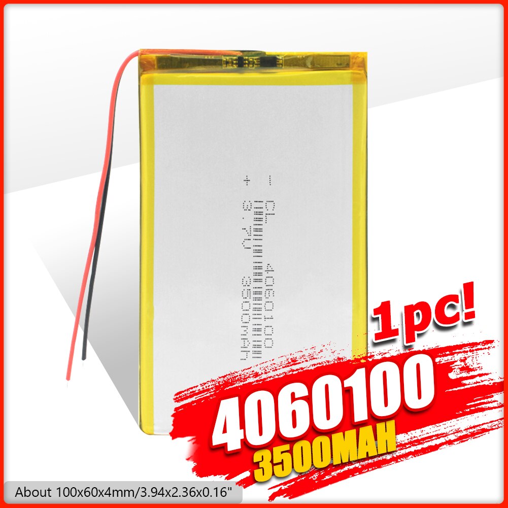 2Pcs High Capacity Li-Polymer Battery 3500MAH Rechargeable Li ion Cell 4060100 Model Lithium Polymer Battery for Digital Camera