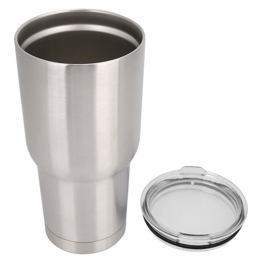 Flat Bottom Cup Mug 30oz Stainless Steel Cold Drinks Water Cup Coffee Mug with Lid for Home Travel Use Cup