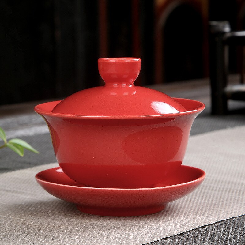 130ml terrin kinesisk keramisk tekop drinkware tekopper kopper porcelæn kinesisk traditionelt tesæt med låg og underkop