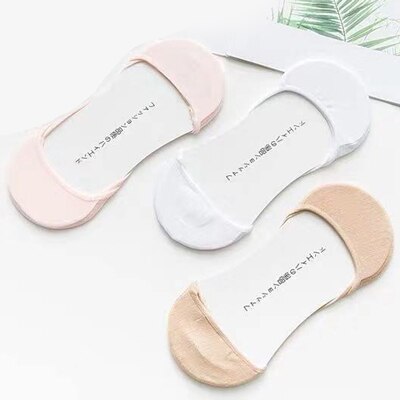 3/4/5 Paar Onzichtbare Boot Sokken Voor Zomer Anti Slip Siliconen No Show Sokken Voor Vrouwen Hoge hak Schoen Liner Sokken Chausette Femme: 3Pair -Style F