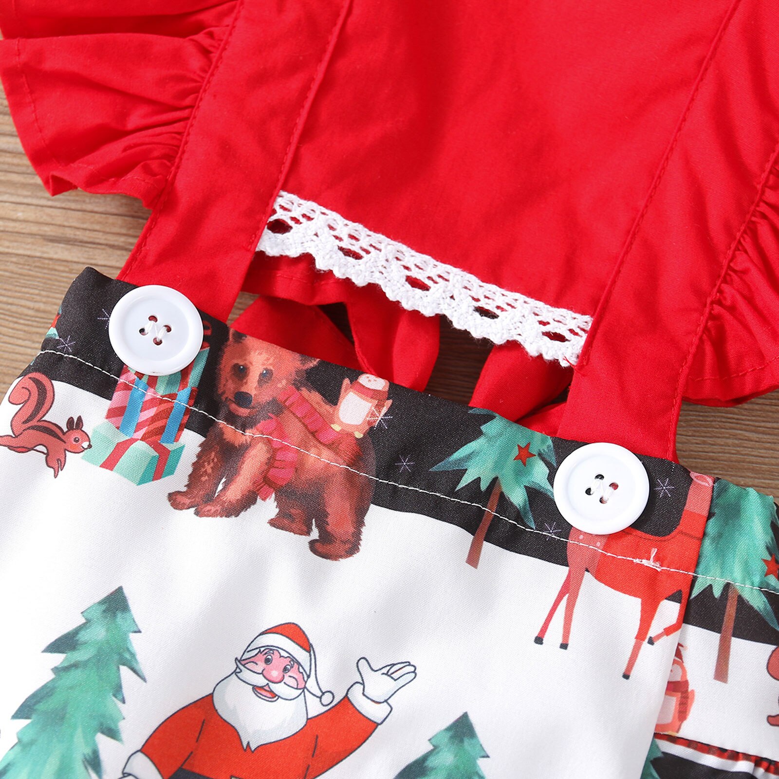 Citgeett Zomer Kerst Baby Baby Meisjes Jongens Cartoon Gedrukt Splicing Backless Jumpsuit Snaps Xmas Kleding 0-24Months