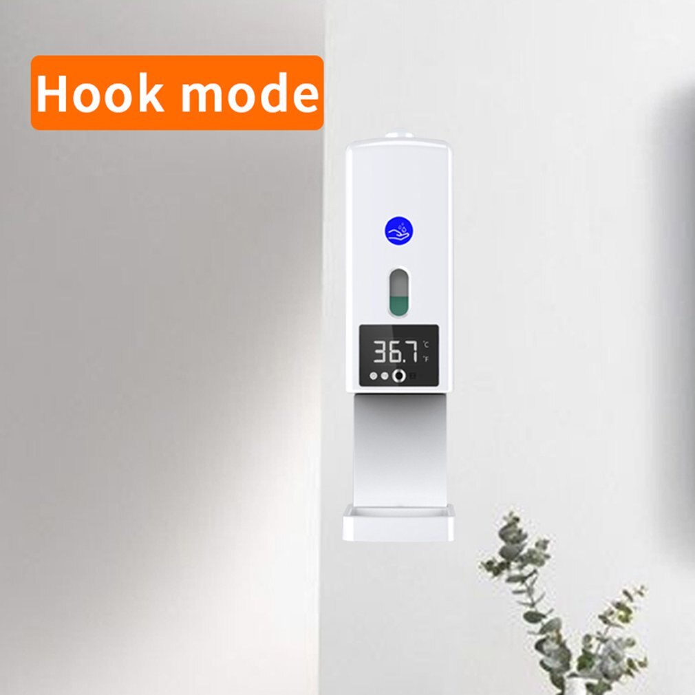 2 in 1 smart wall-mounted automatic non-contact temperature measuring soap dispenser infrared sensor Electric hand sanitizer