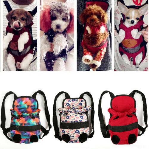 Security Puppy Small Dog Carrier Travel Front Back Backpack Carrying Pouch Bags