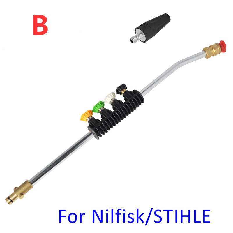 Pressure Washer with 5 Color Spray Nozzles&amp;Rotating Turbo Nozzle, 19Inch Replacement Lance, for Nilfisk/ STIHL Calm Husqvarna: Brown