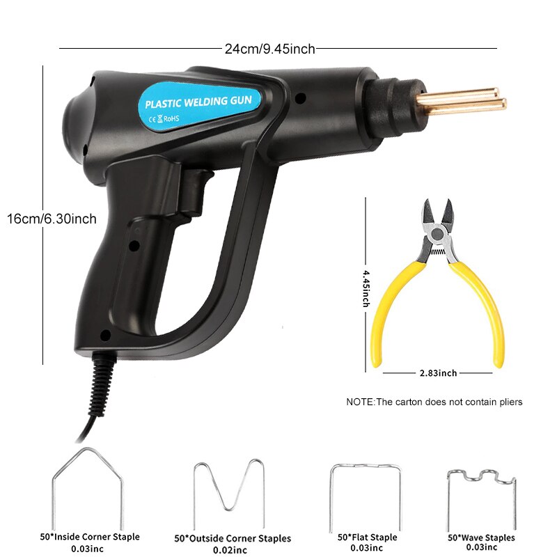 70W Welding Machine Stapler Car Bumper Repair Kit PVC Plastic Repair Machine Garage Tool