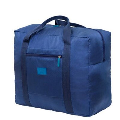 Portátil multi-função sacos de viagem dobrável náilon impermeável saco grande capacidade bagagem de mão roupas viagem de negócios bolsa duffle: Navy