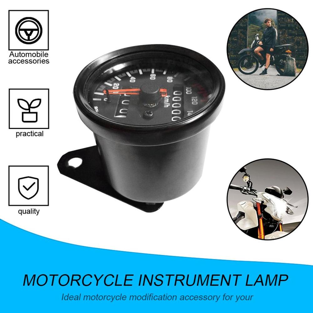 Universele Motorfiets Snelheidsmeter Kilometerteller 12V Motorfiets Dual Speed Meter Met Led Indicator Snelheidsmeter Motorfiets