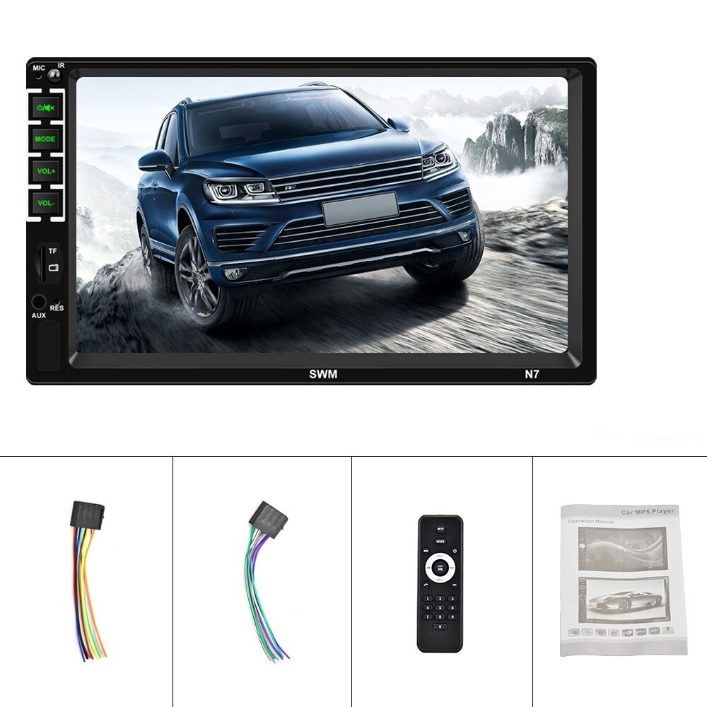 Autoradio 7" Double 2 DIN Head Unit Car Stereo MP5 Player Touch Screen Radio FM/USB/AUX: only radio