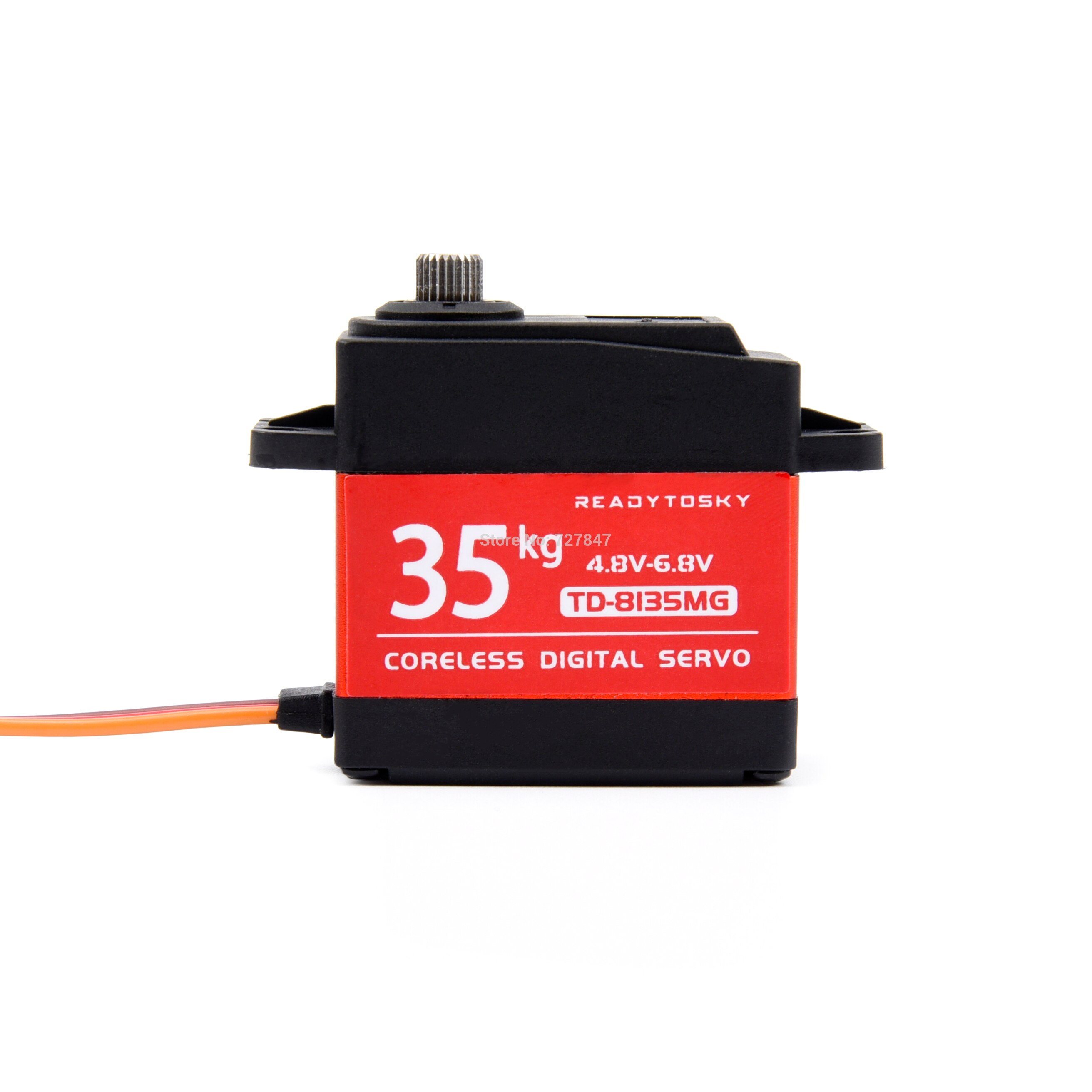 Waterproof 35kg Coreless Servo 180 / 270 Degree Large Torque Digital Aluminium Metal Gears 25T Arm For RC Car